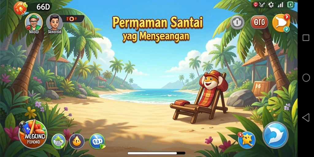 Tampilan gameplay 66D yang menarik dan penuh warna.