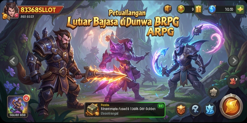 Screenshot menunjukkan aksi seru dalam gameplay ARPG di 8368SLOT.