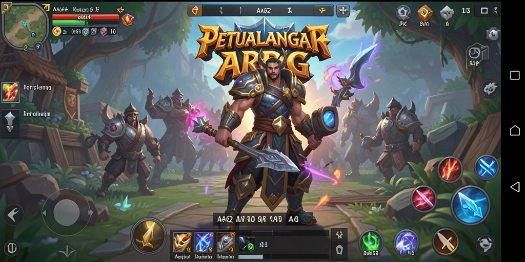 Tampilan gameplay ARPG AA62 yang mengesankan dan dinamis.