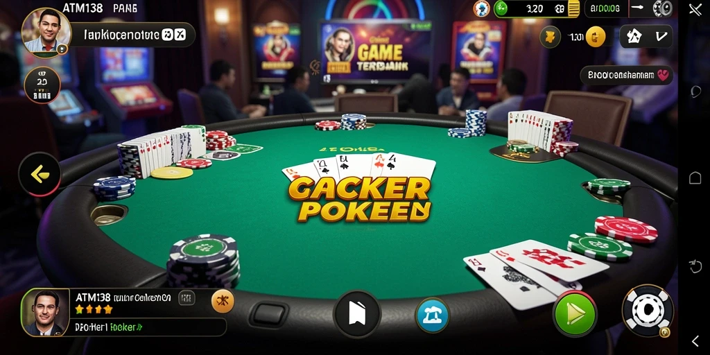 Tampilan menarik dari gameplay poker di ATM138.