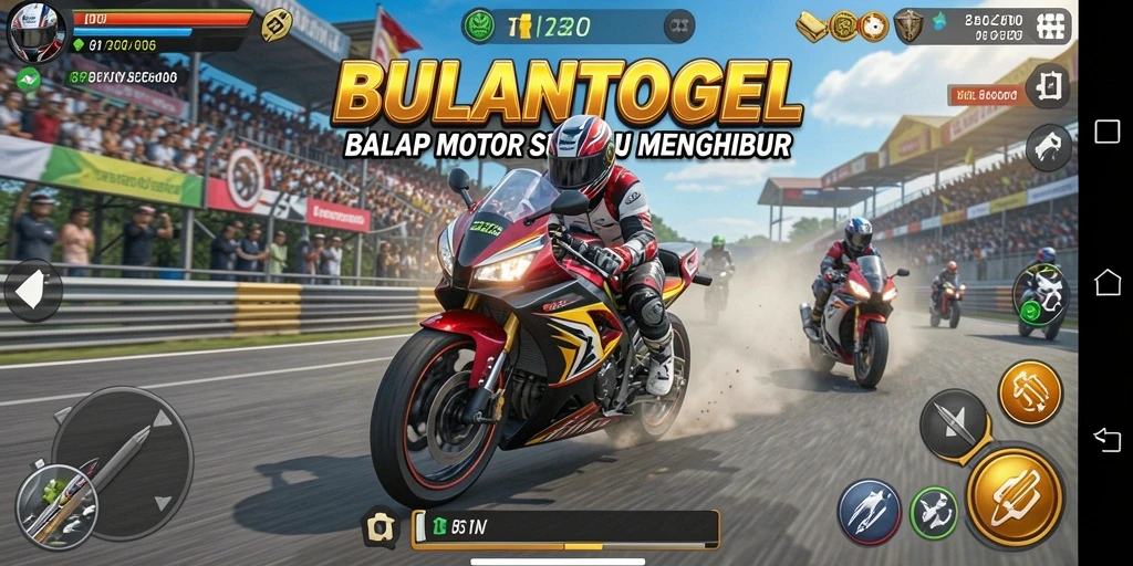 Gameplay menegangkan dalam balap motor di BULANTOGEL.