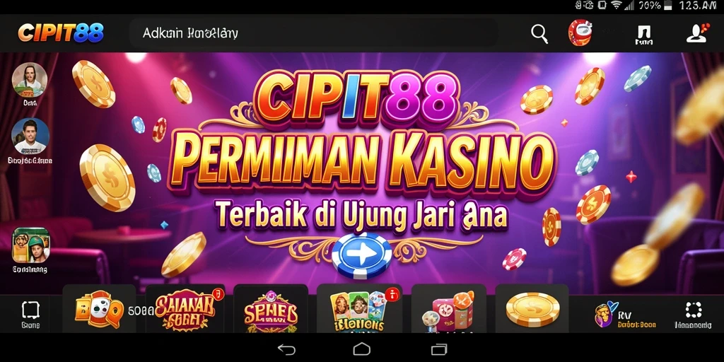 Tampilan gameplay menarik dari CIPIT88 dengan fitur kasino interaktif.