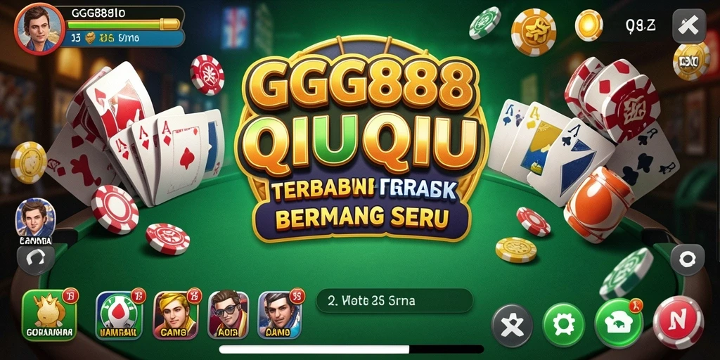 Screenshot GGG888 menampilkan gameplay QiuQiu yang seru dan interaktif.