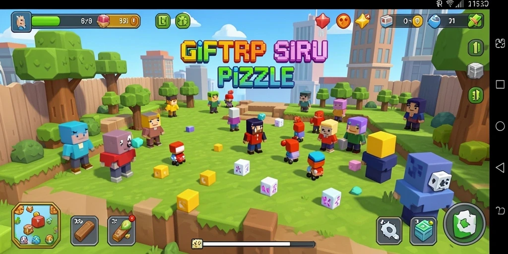 Screenshot gameplay <strong>GIFTRP</strong> menunjukkan puzzle yang menantang dan menarik.