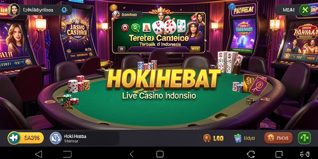 Tampilan gameplay Live Casino yang menarik di HOKIHEBAT.