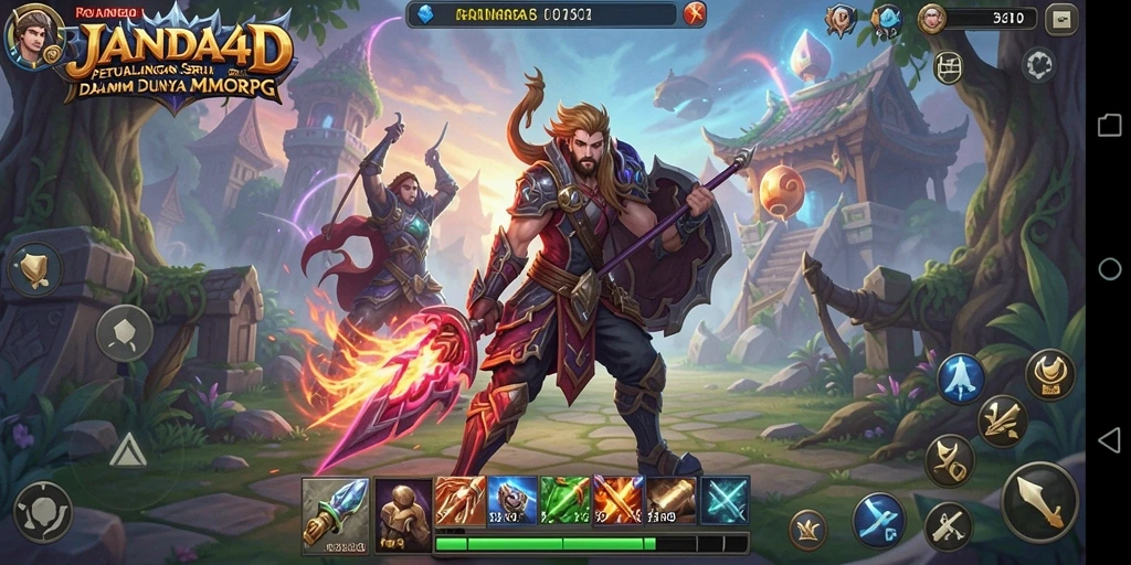 Tampilan gameplay seru di dunia fantasi JANDA4D.