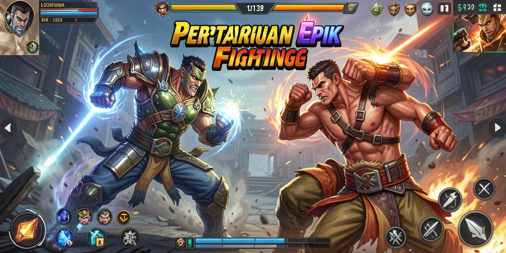 Tampilan gameplay LPO138 yang mendebarkan dalam suasana Fighting.