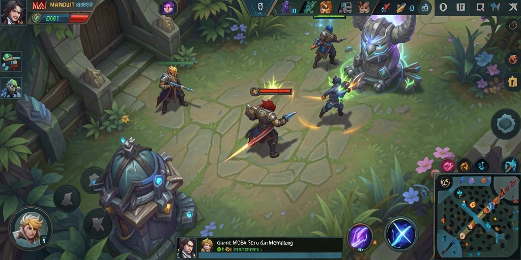 Screenshot gameplay MAINDUIT yang menampilkan momen seru pertempuran tim.
