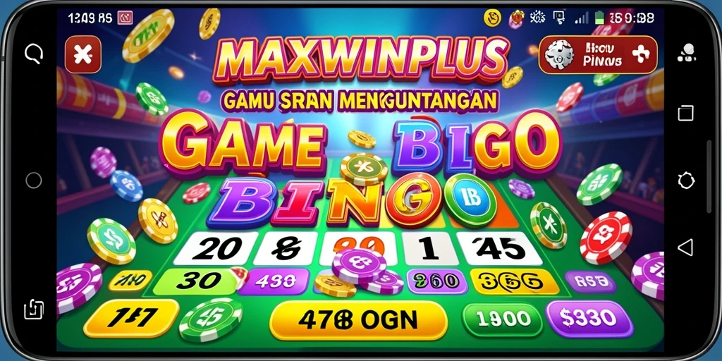 Tampilan gameplay seru di aplikasi MAXWINPLUS yang penuh aksi Bingo.