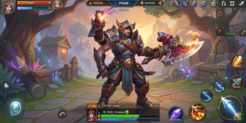 Tampilan gameplay menarik dari PGG68 dengan aksi ARPG yang dinamis.