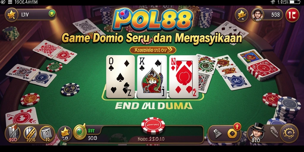 Screenshot gameplay POL88 dengan suasana seru permainan Domino.