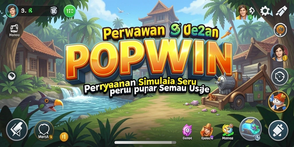 Tampilan gameplay menarik dari aplikasi simulasi POPWIN.