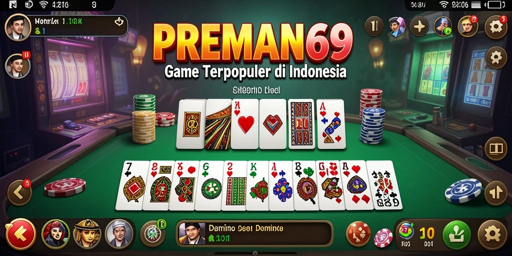Tampilan menarik dari gameplay domino yang seru.