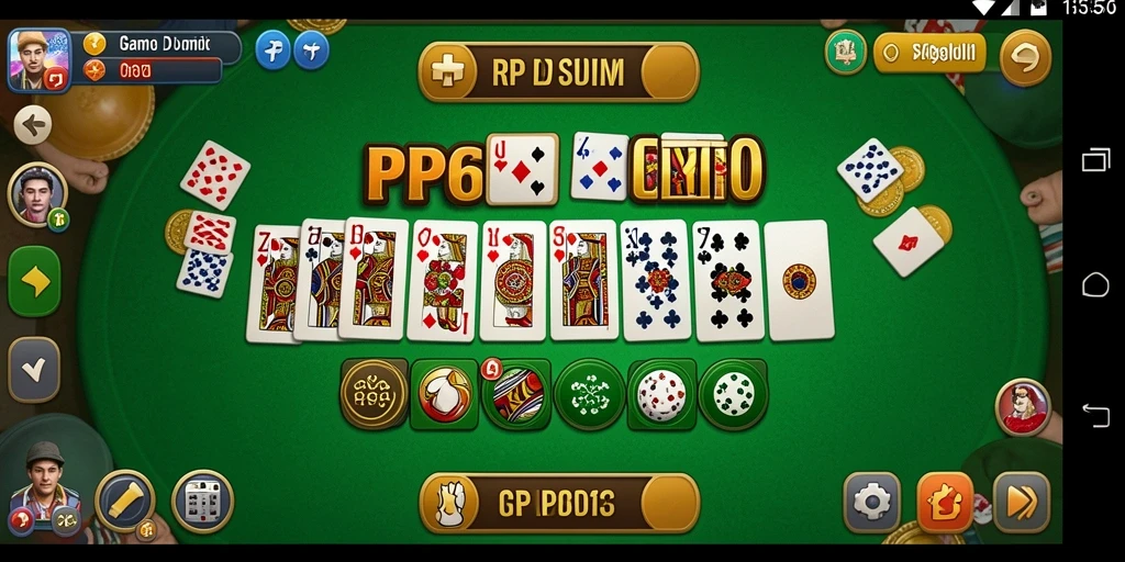 Screenshot dari gameplay seru RP66 yang menggambarkan kompetisi Domino.